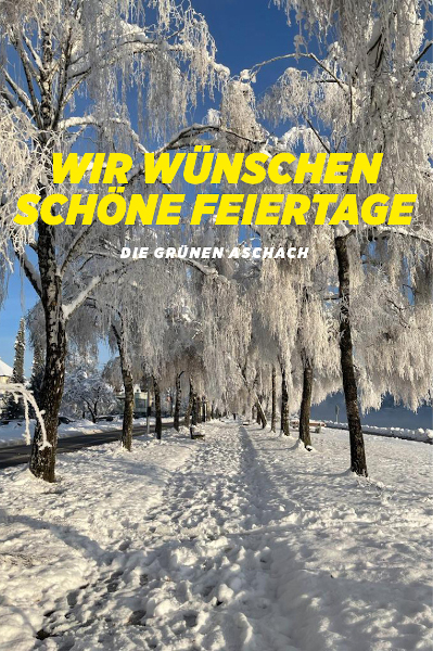 WIR WÜNSCHEN SCHÖNE FEIERTAGE
